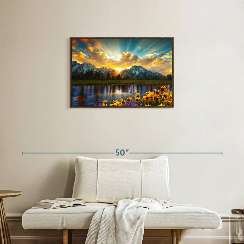 Grand Teton, Cadre flottant noyer, 31 po x 21 po