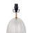 Ribbed Glass Lamp Base Bedside Table Lamp and Shade