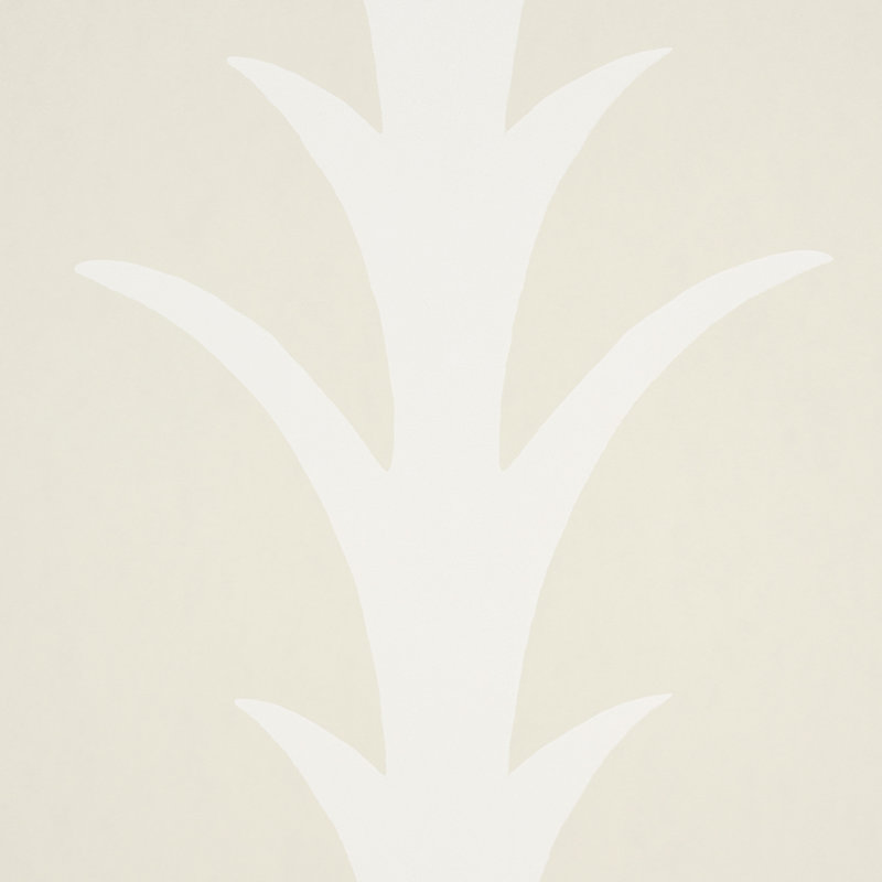 Acanthus Stripe Wallpaper, Ivory/Neutral