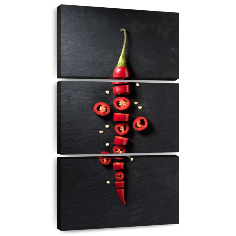 Piment en tranches, H 75 po x l 36 po