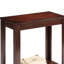 Table de bout 24 po en bois de cerisier foncé, ornement traditionnel, poids de 250 lb, fabrication en bois composite, conception haute, avec, assortie