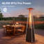 EAST OAK 48,000 BTU Pyramid Propane Patio Heater-107180402