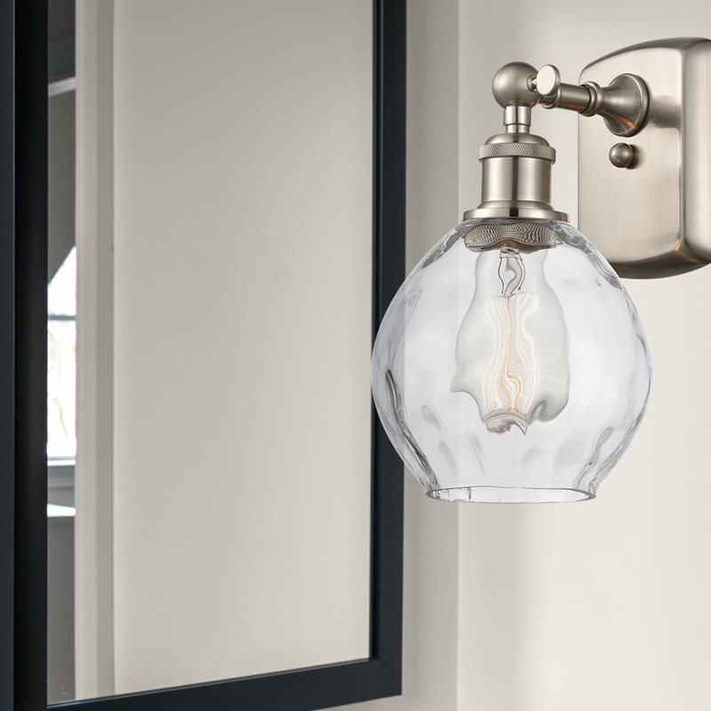 Applique murale articulée à 1 lumière Fernwood, Ampoule DEL 6 watts Vinage, Nickel satiné brossé
