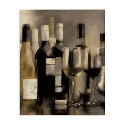  «Wine Bottles on Bar», art mural par Carol Robinson
