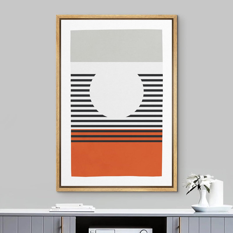 Abstrait, blocs de couleurs vibrantes, Mid-Century, bloc coloré, paysage, formes abstraites, illustrations, œuvre d'art moderne, bohème