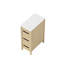 Armoire de meuble-lavabo autoportante 12 po, comptoir, contreplaqué, base indépendante, motif texturé, fermeture de tiroir lisse, assemblage simple, style moderne, rangement en bois naturel,