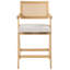 Upholstered Counter Stool with Solid Wood Frame