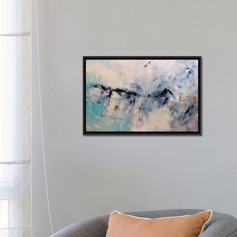 « melody i », reproduction sur toile, H 18 po x l 26 po x P 1,5 po, Toile avec cadre noir, Pas de tapis