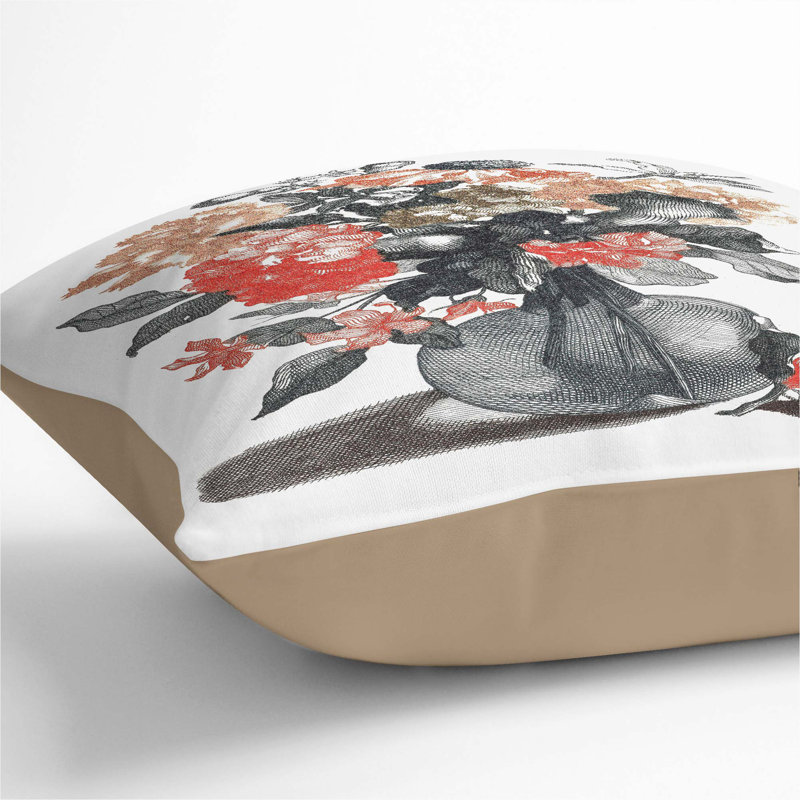 Square Throw Cushion, 55cm H x 55cm W x 20cm D, Stone