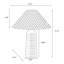 Petite lampe de table moderne en bois massif de couleur noyer avec abat-jour en polyester pour le salon de la chambre à coucher, ampoule incluse-822501786-822501787