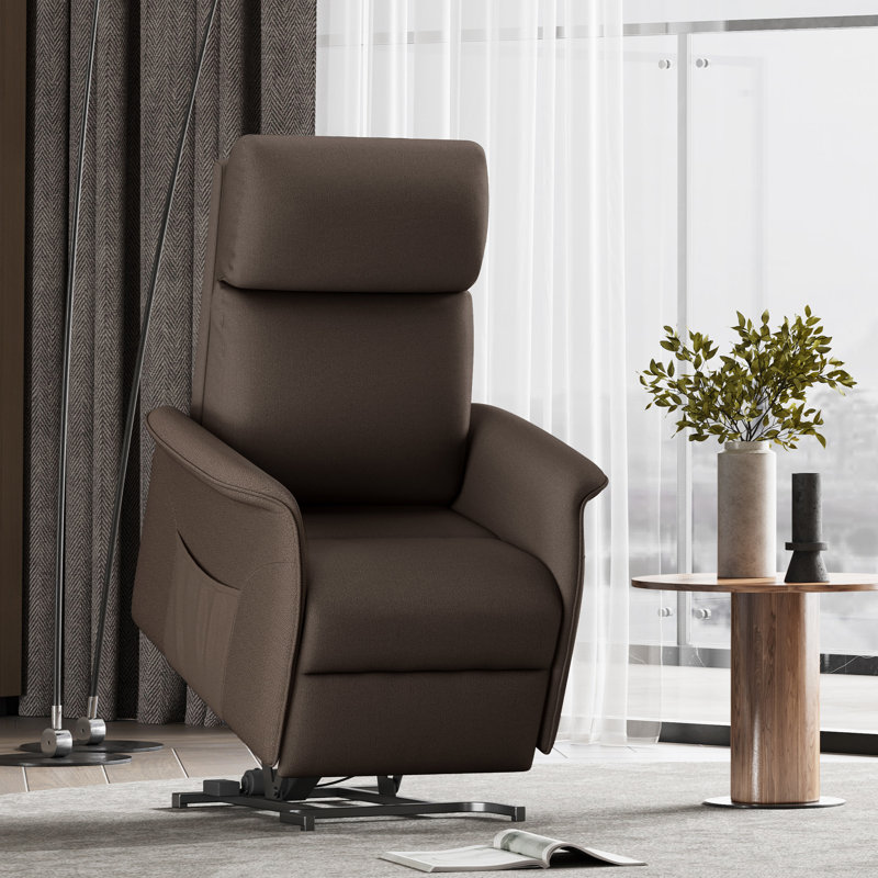 Fauteuil inclinable électrique avec chaleur et massage Petite, Brun