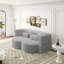Canapé-lit moderne avec 2 coussins, canapé-lit en velours côtelé moelleux convertible, matelas pliant de 15 po pour le salon, lit d'invité, aucun assemblage requis,