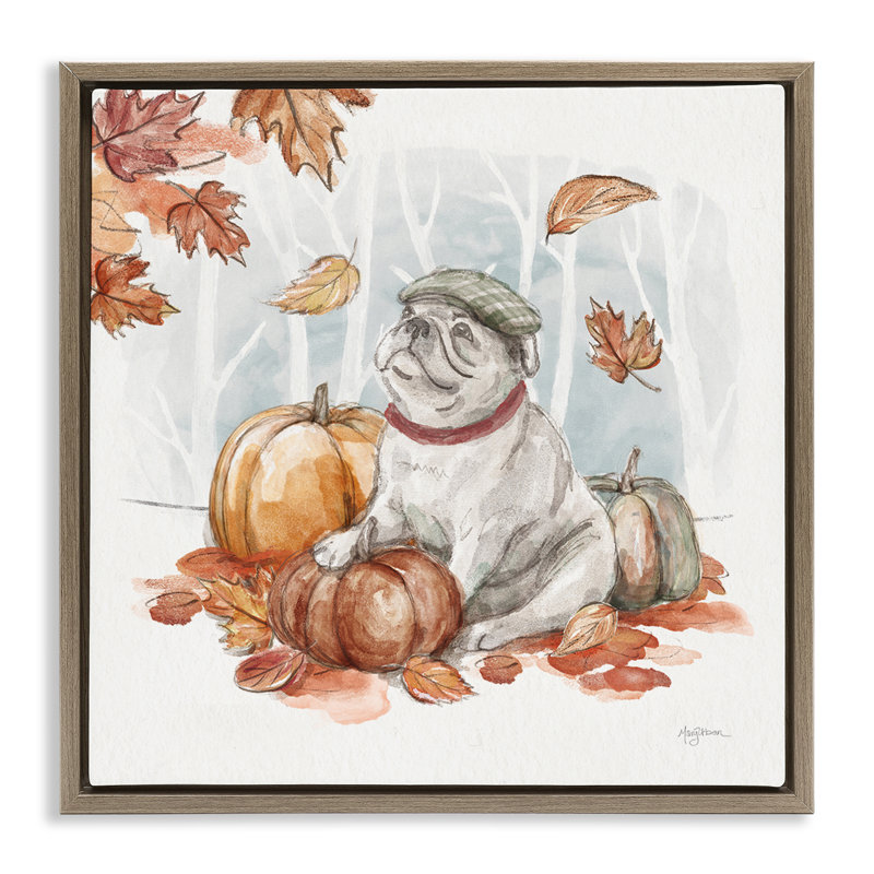 "Autumnal Bulldog Scene", art mural par Mary Urban