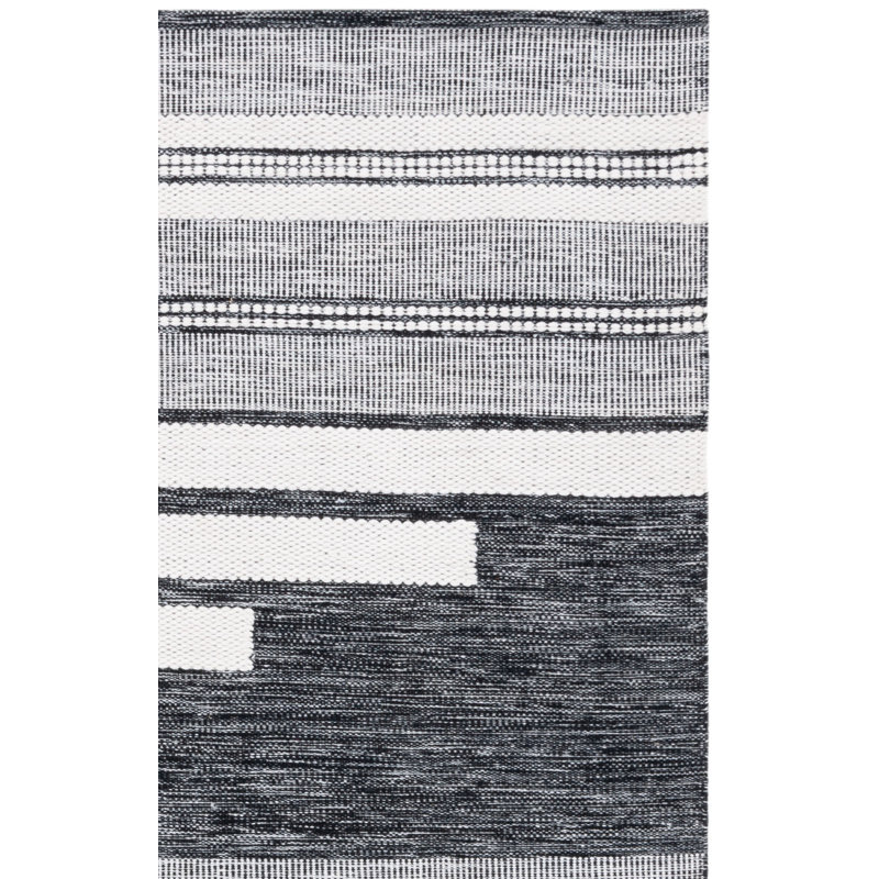 Kilim Hand Woven Performance Striped Rug, Rectangle 4' x 6'