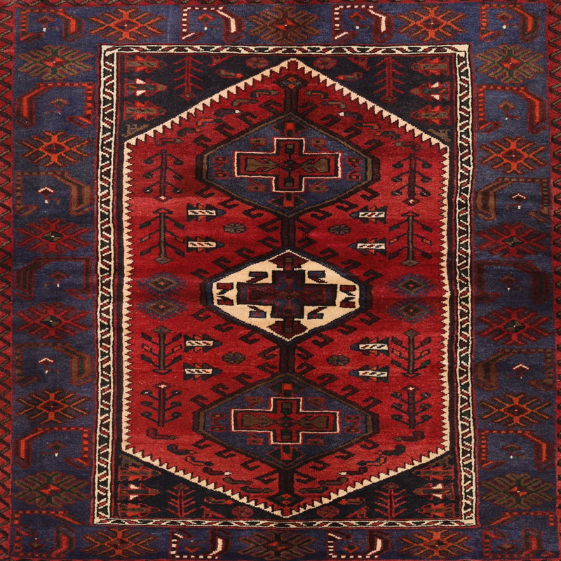 Tapis jaune clair/marron/noir Pennsburg, Carré 5 pi