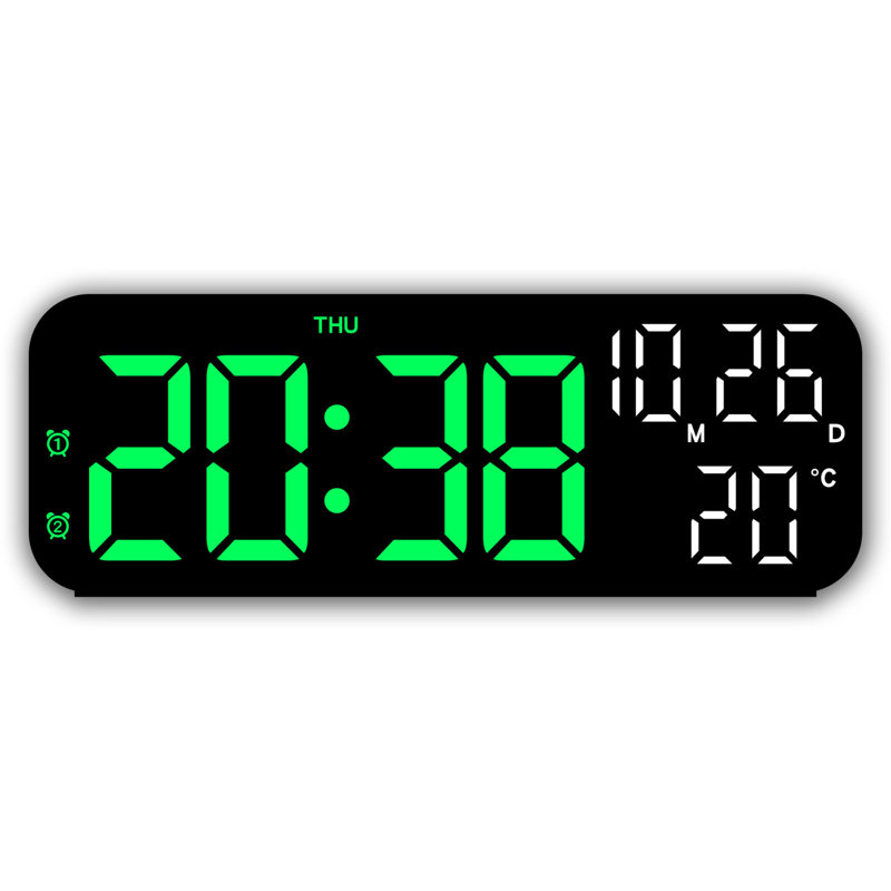 a  Clock Electronic Clock Multi-functional LED Alarm Clock Temperature Jump Seconds Display Countdown Bedside Clock, C