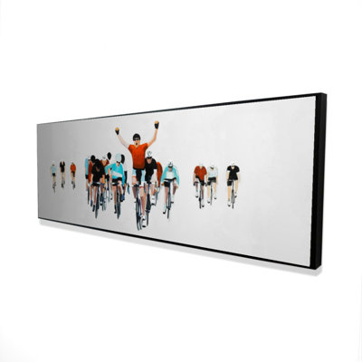 "Cyclistes à la fin d'une course" sur toile