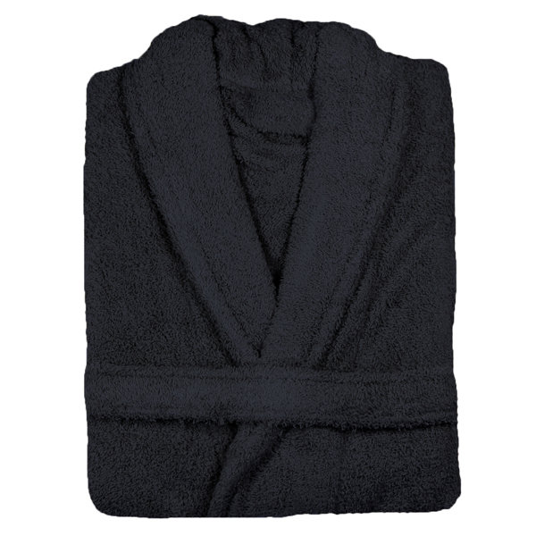 Gender Neutral Mid-Calf Bathrobe with Pockets, White