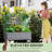 Raised Garden Bed with Trellis for Climbing Plants, Vegetable, Grape Vines, Elevated Planter Box with Legs, Drainage Holes and Filter for Outdoor Garden, Patio,wood-1457960595