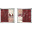 Ensemble de papiers pressés cramoisis sur papier