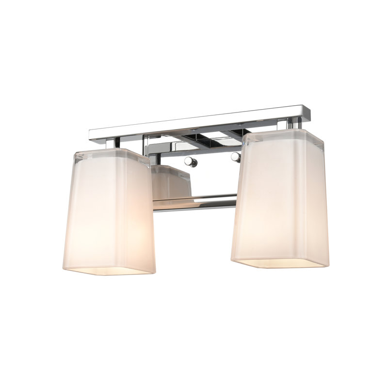 VANITY RIVERSIDE 2 LT, Chrome avec verre opale sérigraphié