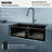 Karran Quartz 32'' X 19-1/2'' Double Bowl 50/50 Undermount Kitchen Sink Kit-54821676