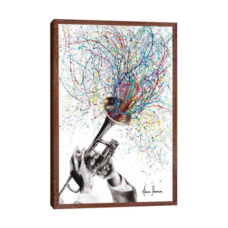 Soul Of Sound by Ashvin Harrison - Print on Canvas, 101.6 cm H x 66.04 cm W, Classic Brown Wood Framed