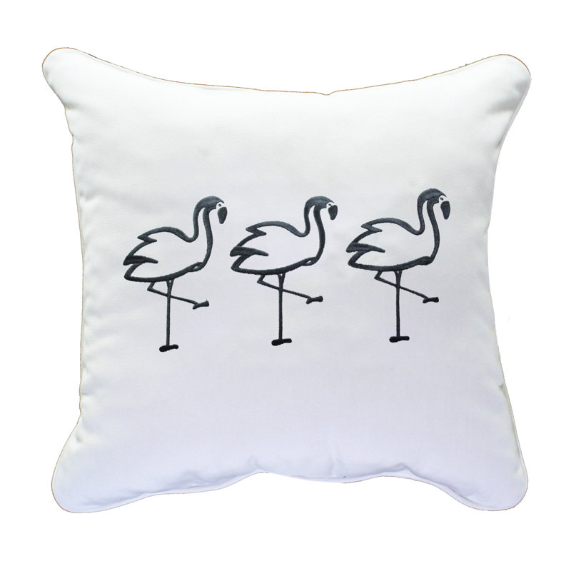 Embroidered Sunbrella® Outdoor Throw Pillow