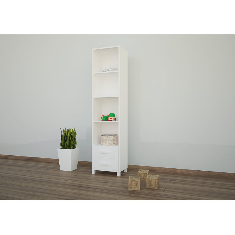 177cm H Cube Unit Kids Bookcase, 177cm H x 60cm W x 34cm D, White