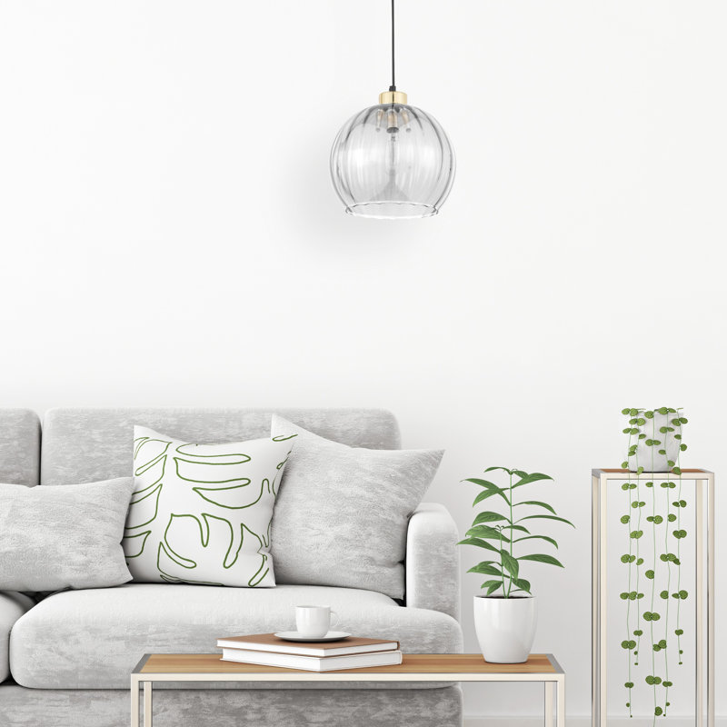 Devi 1 - Light Stainless Steel Ball Pendant, Transparent