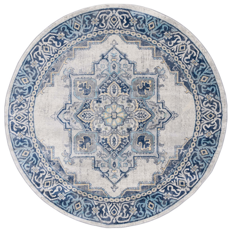 Brentwood Performance Oriental Rug, Round 6'7"