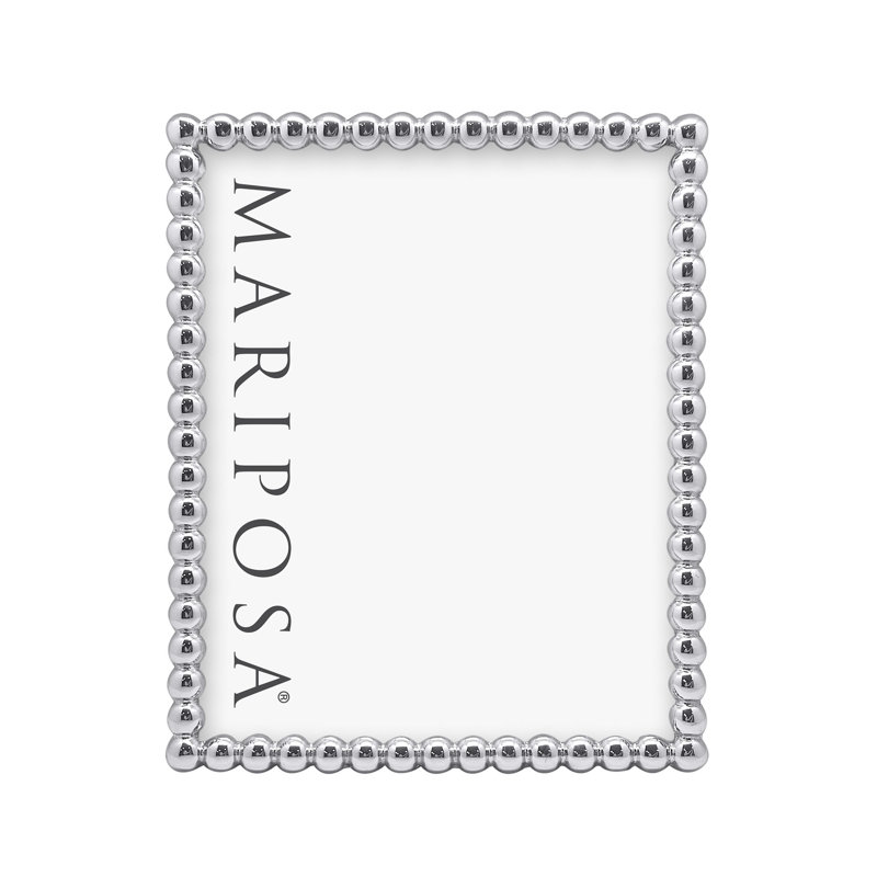 Metal Picture Frame, White, 8.85" W x 10.82" H