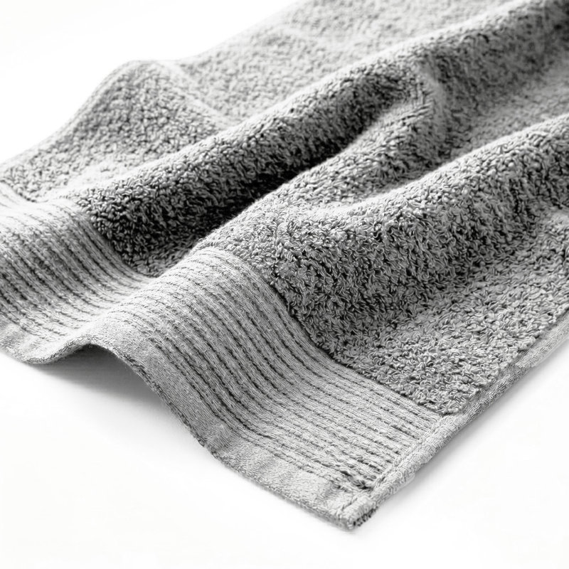 Ensemble de serviettes 6 pièces Kreager 500 g / m² 100% coton à séchage rapide, Gris