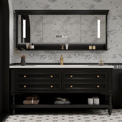 Armoire de salle de bain américaine rétro