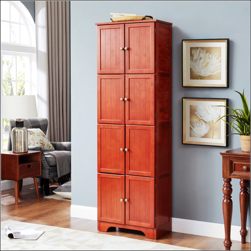 Armoire de rangement de 72,4 po de hauteur, Cerisier