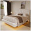 Lit flottant avec lumière Boucle, grand, blanc-1479341335