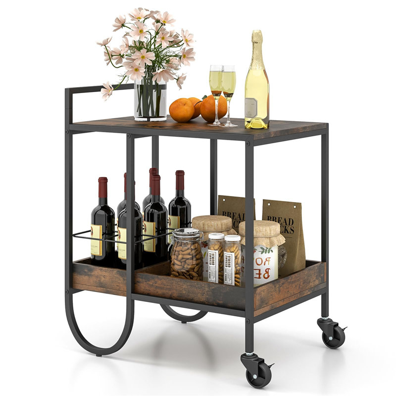 Akilesh Metal Bar Cart
