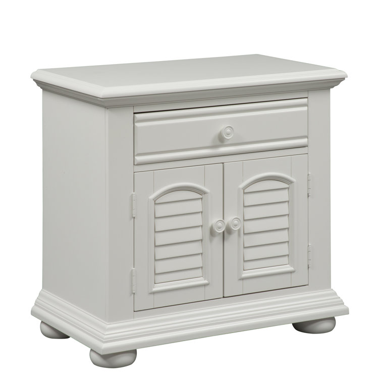 Alvy 1 Drawer Nightstand - White
