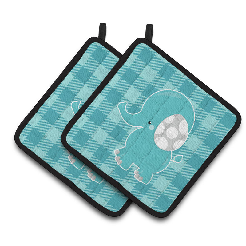 Caroline's Treasures Plaid Polyester Potholder