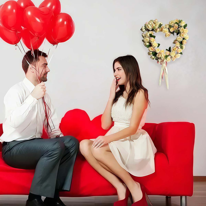 Couronne de cœur pour la Saint-Valentin, Jaune