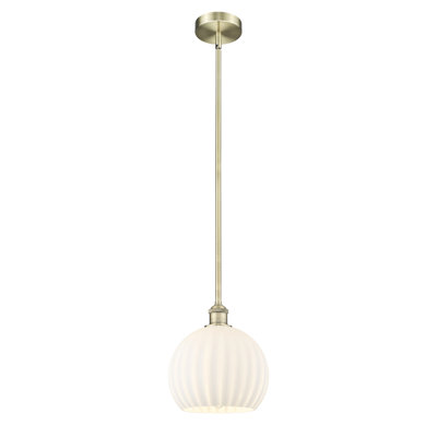 Luminaire suspendu 12 po Edison White Venetian