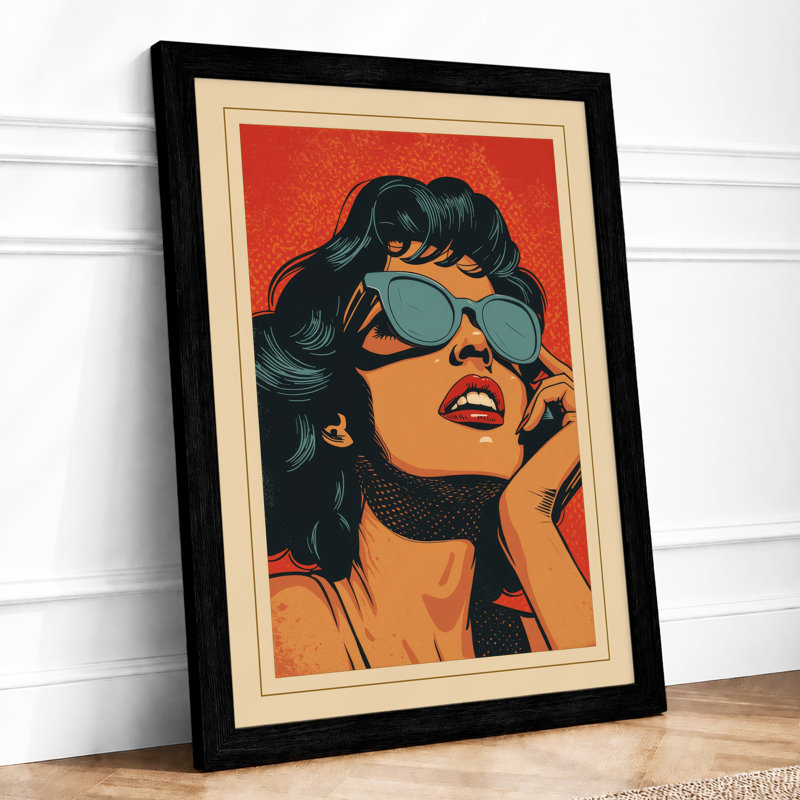 Bold Glamour Pop Art - Print, A1 - 84.1 x 59.4 cm, Black