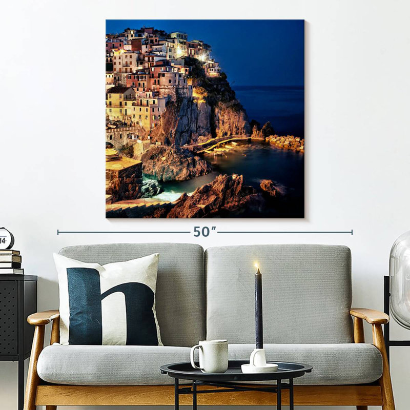 Gillard Manarola au Cinque De Terre, Italie, H 33 po x l 33 po