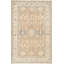 Tapis à motif floral en laine noué à la main de 3,8 x 5,8 pi rouge, beige et bleu clair