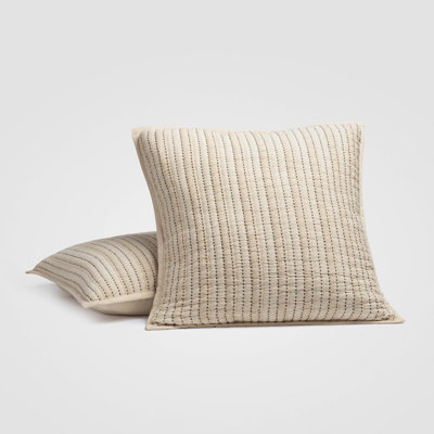 Coastal Stitch Euro Sham Set