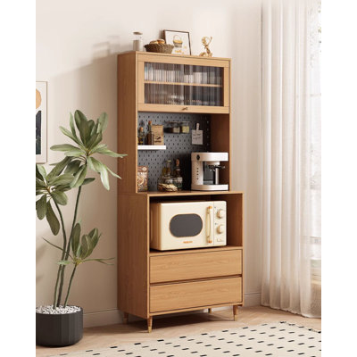 Armoire de rangement multifonctionnelle en bois massif