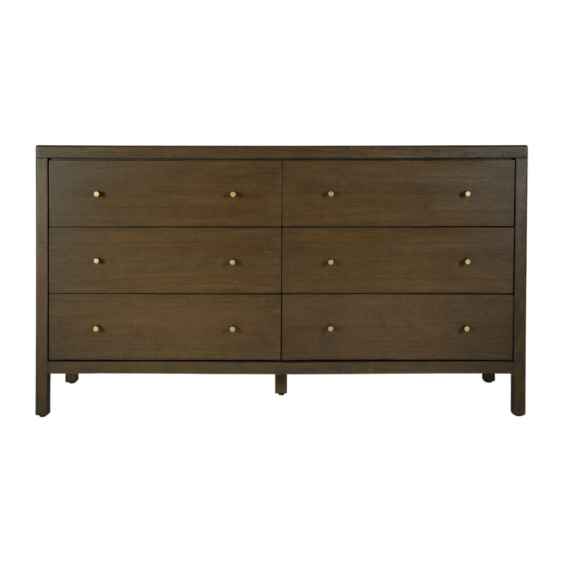 Commode 6 tiroirs Sloane, Marron foncé