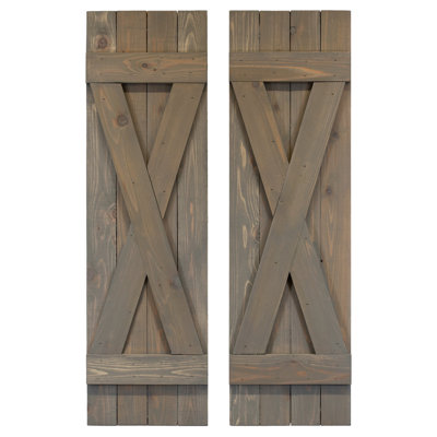Board & Batten Exterior Shutters Pair