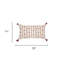 Magenta Beige Tribal Inspired Tasseled Lumbar Pillow-101178621
