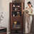 Nut-Brown Solid Wood Corner cabinet